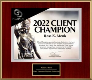 Client Champion Award Menk and Menk