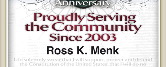 Ross K Menk 20 years lawyer